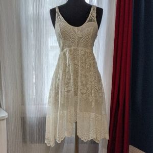 White lace spring dress